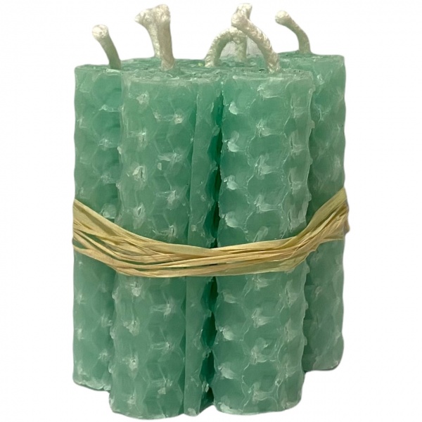 Green (Mint) - Beeswax Mini Spell Candles